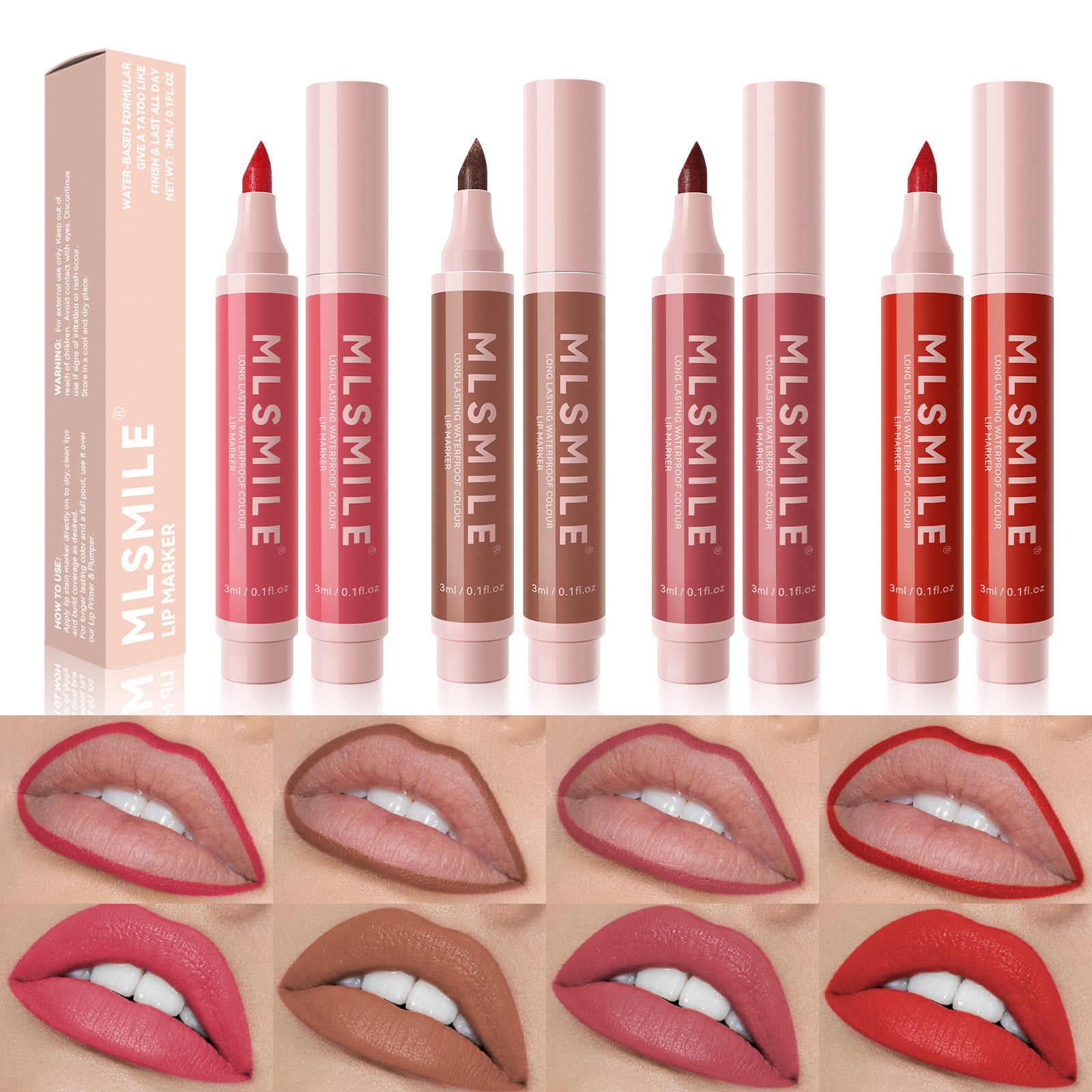 Waterproof Long-lasting Lip Liner and Lipstick Pencil