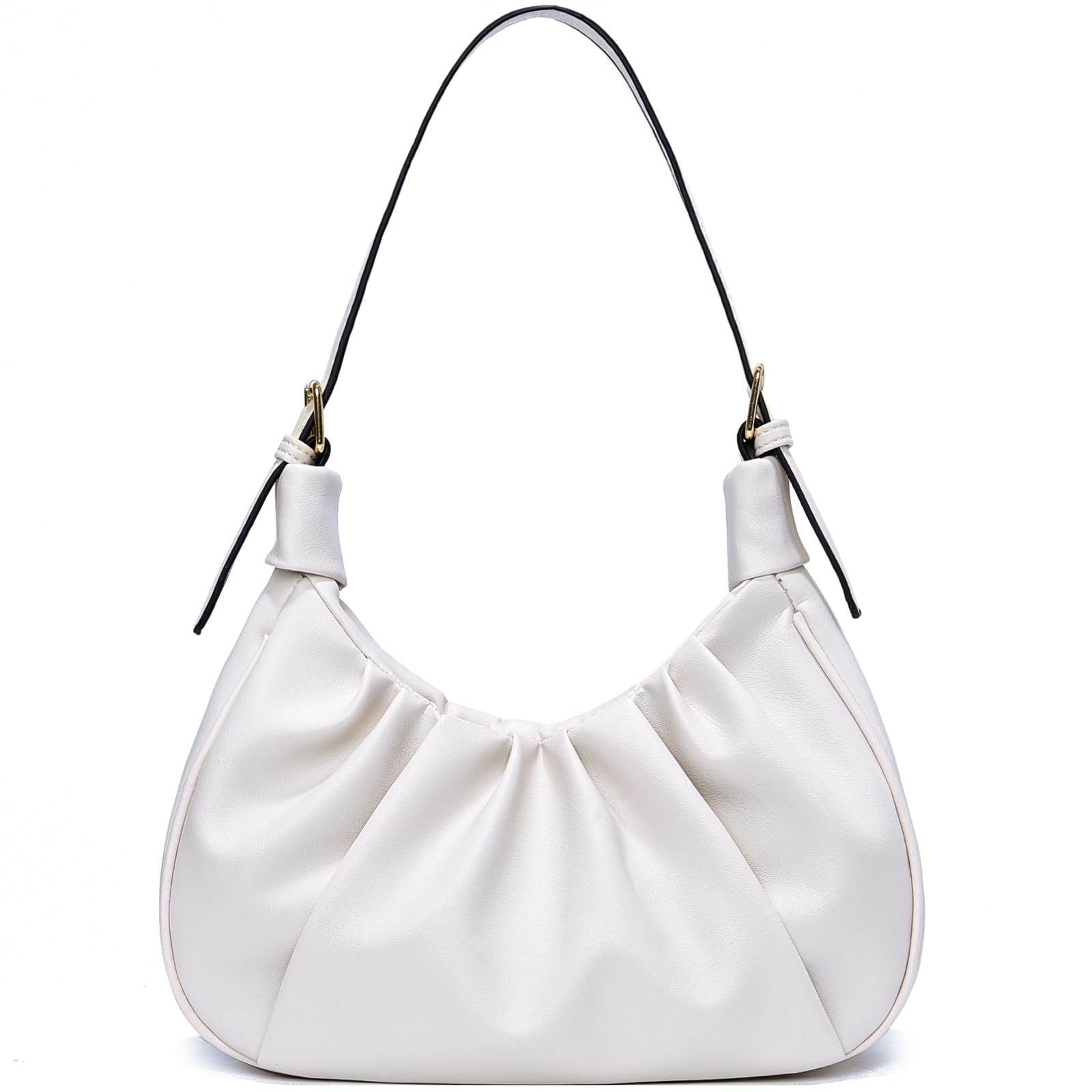 CROJUYI Small Shoulder Bag for Women Trendy Purse Hobo Bag Tote Shoulder Handbags Soft Ruched Cloud Mini Purse Crossbody Bags