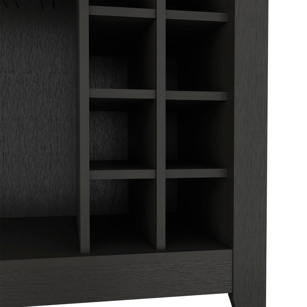 DEPOT E-SHOP Mojito Bar Cabinet, One Open Drawer, One Open Shelf, Black