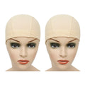 2 Pcs/Lot Blonde Wig Cap Mesh Wig Cap Stretchable Wig Cap with Wide Elastic Band for Making Wigs (Mesh Caps M)