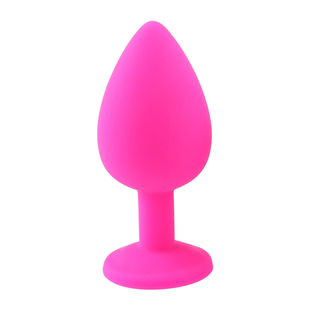 Silicone Anal Plug with Diamonds for Backdoor Pleasure