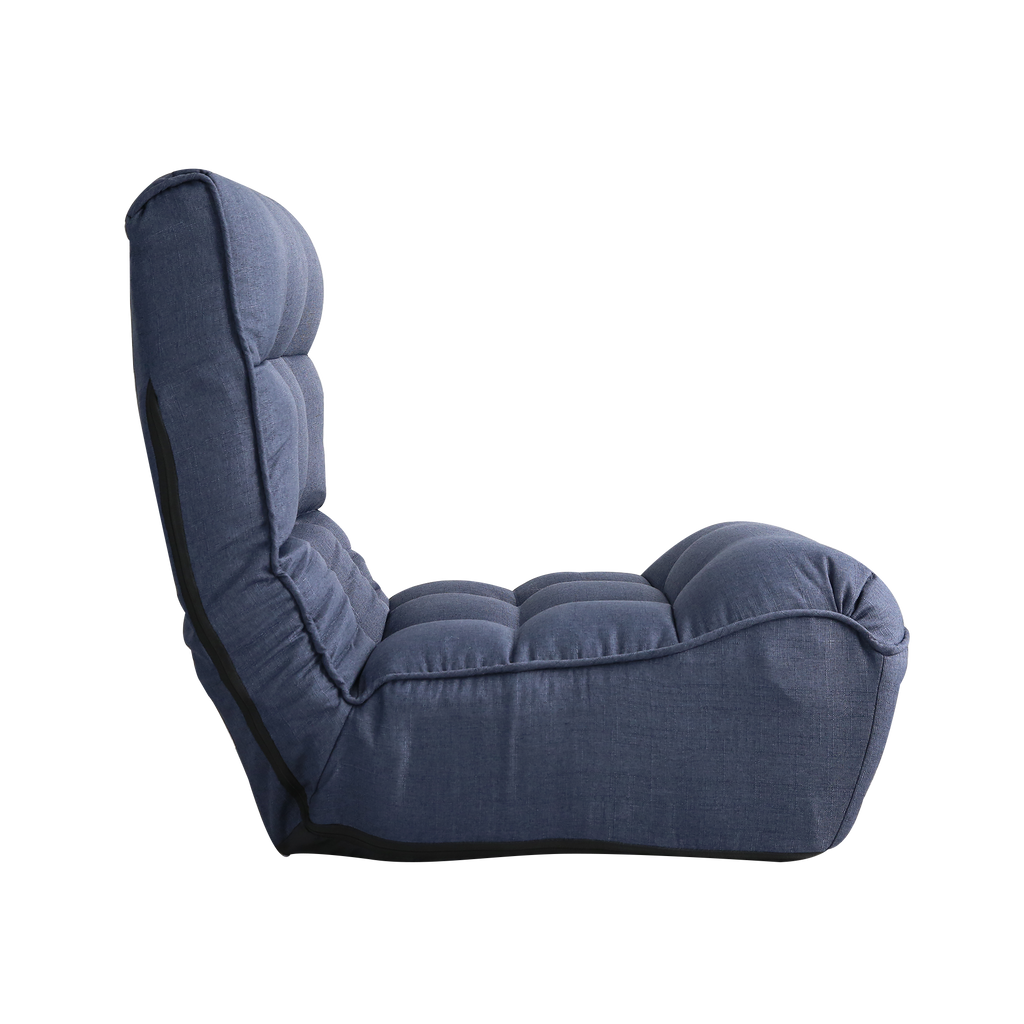 Single sofa reclining chair Japanese chair lazy sofa tatami balcony reclining chair leisure sofa adjustable chair,Navy