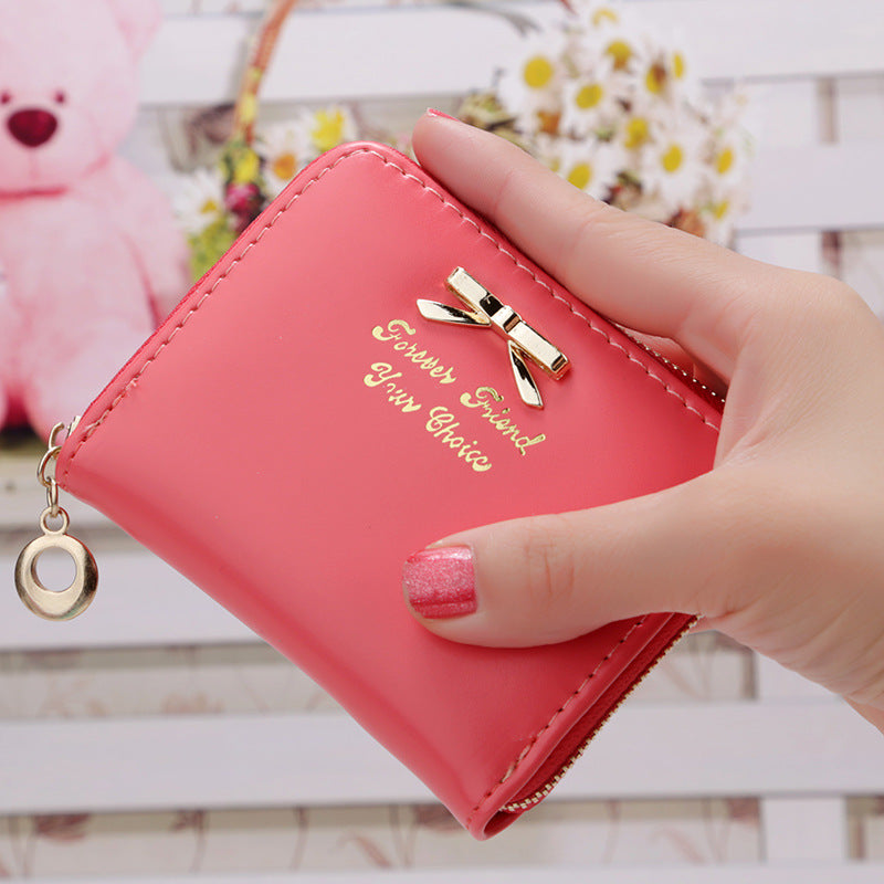 Women's Bowknot Clutch Bag with Zipper Coin Purse