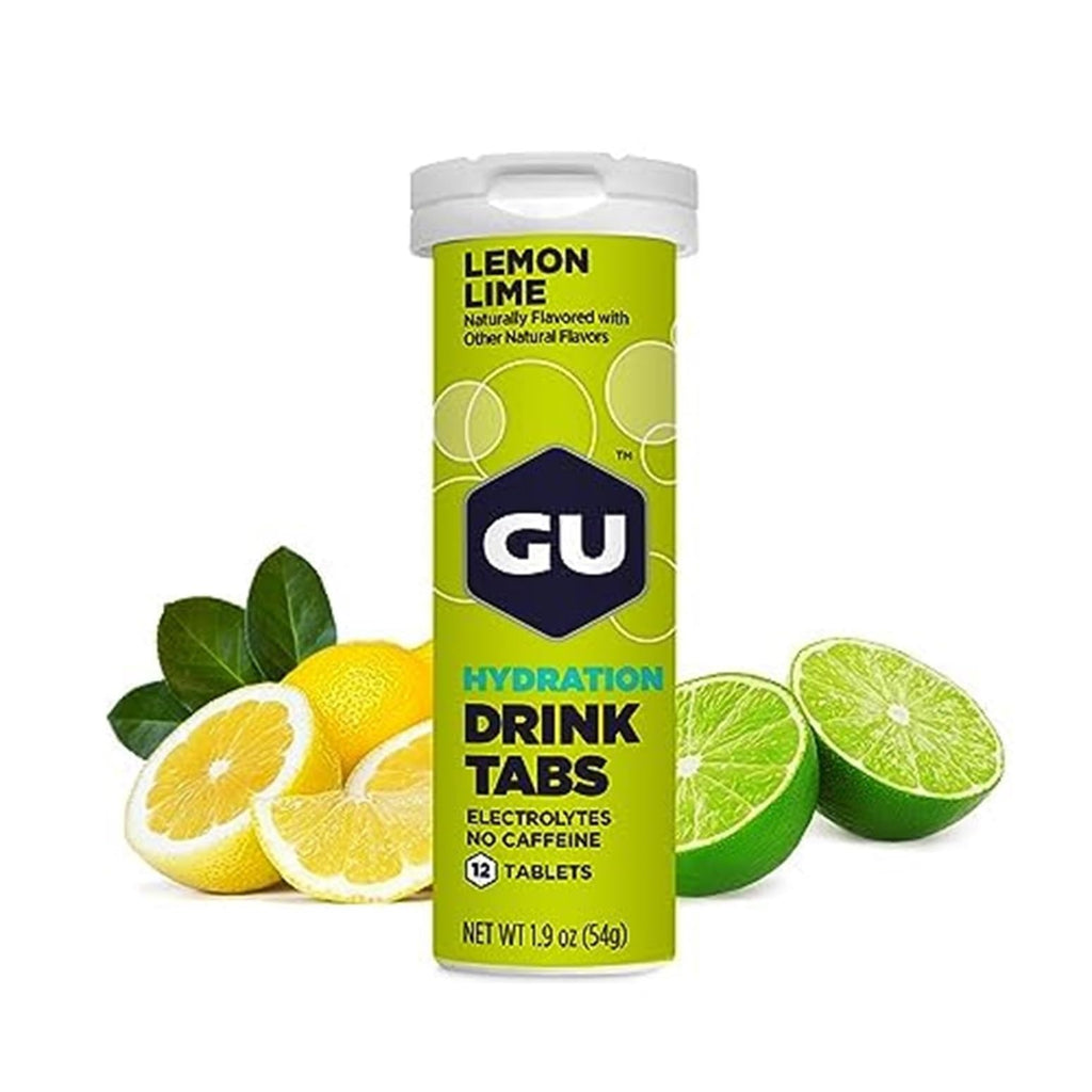 GU Energy Hydration Electrolyte Drink Tablets Vegan Gluten Free & Caffeine Free Enhanced Endurance Sports Drink for Running Cycling Triathlon 8-Count (96 Servings) Lemon Lime