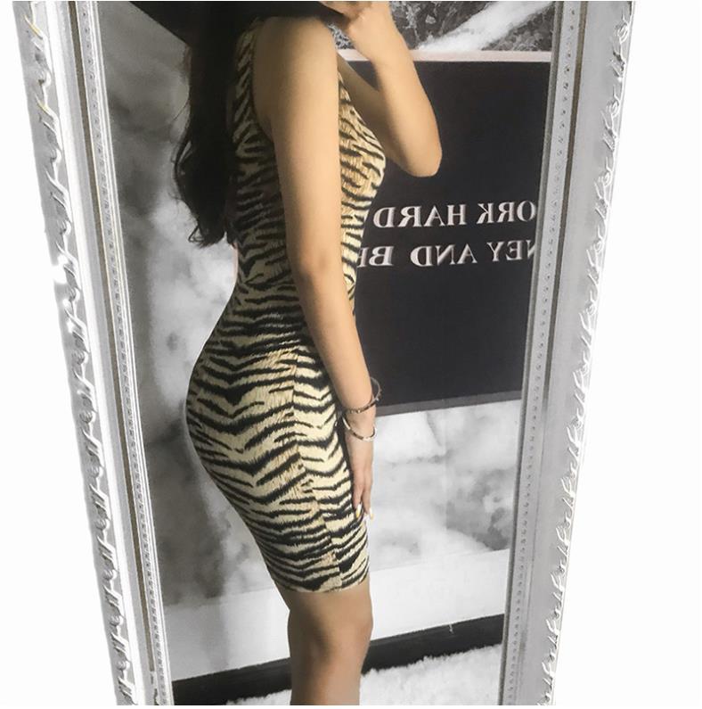 Summer Women's Sleeveless V-Neck Leopard Jumpsuit