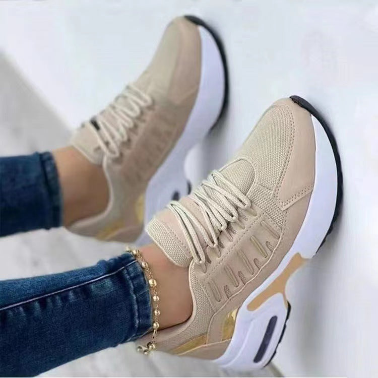 Large Women's Casual Sports Shoes - Breathable Mesh Design