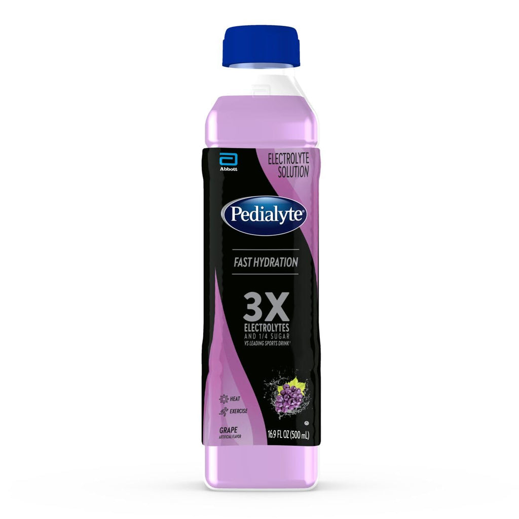 Pedialyte Electrolyte Solution Grape Hydration Drink 1 bottle half liter each