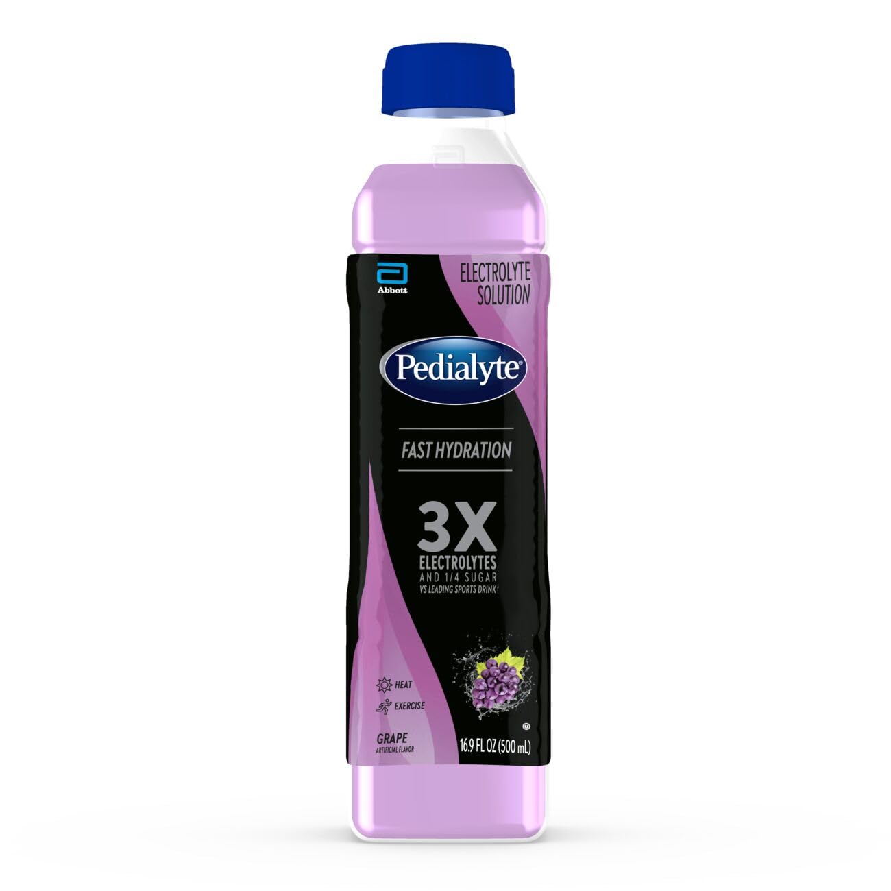 Pedialyte Electrolyte Solution Grape Hydration Drink 1 bottle half liter each
