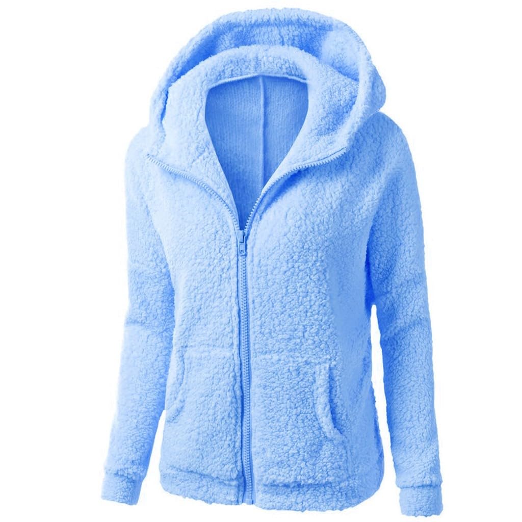 Winter Coats for Women2024 Y2k Clothes Holiday Outfits Fleece Jacket Women Full Zip Up Hoodie Lighweight Cardigan Fall Fashion Clothes Long Sleeve Shirts Sweatshirts with Pockets(A-Army Green4XL)