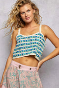 POL Cropped Crochet Cami with Scalloped Edge