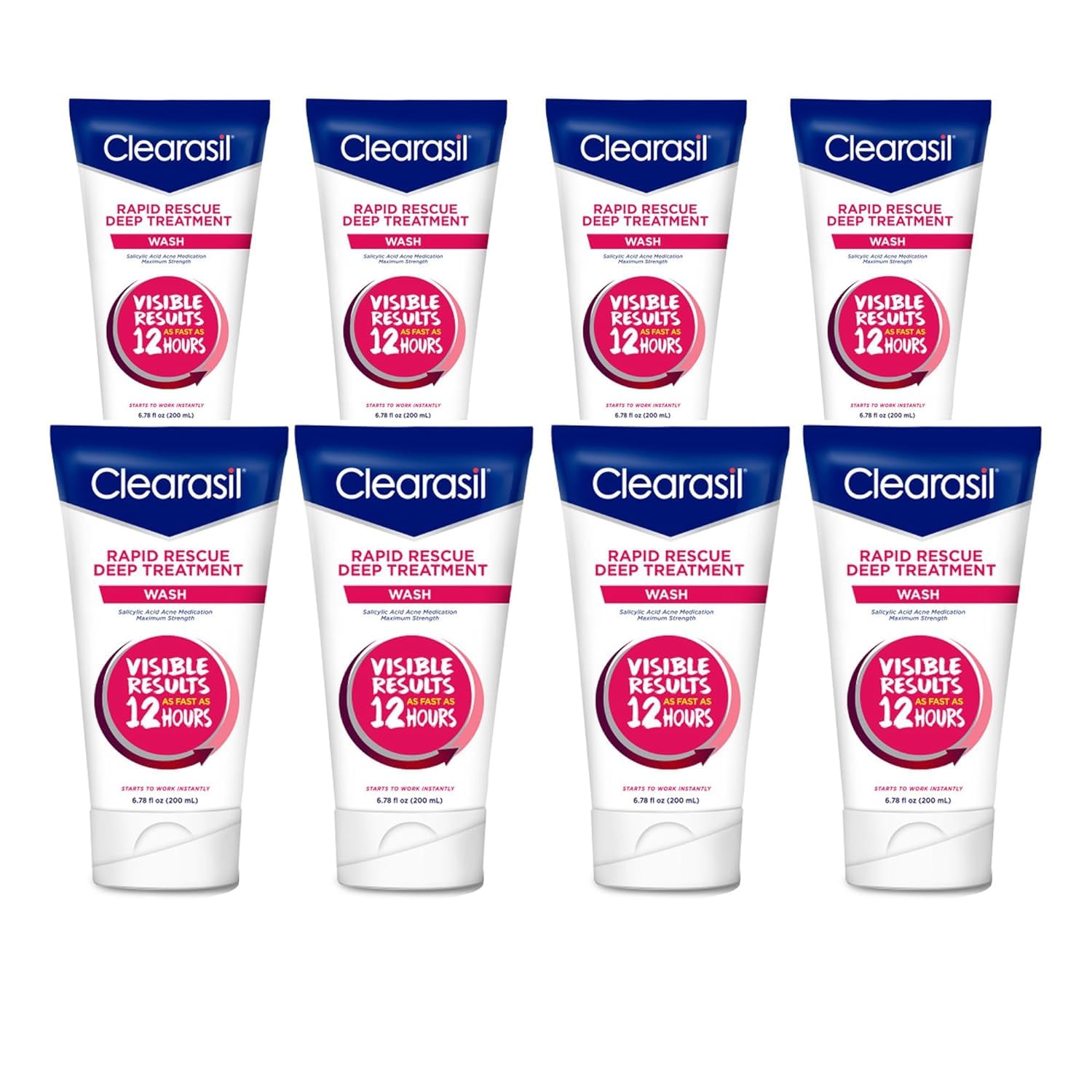 Clearasil Rapid Rescue Deep Treatment Wash 6.78 Fl Oz (Packaging May Vary) (Pack of 8)