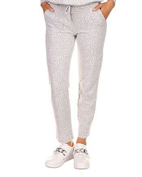 Michael Michael Kors Cheetah Terry Jacquard Joggers, Size 2X