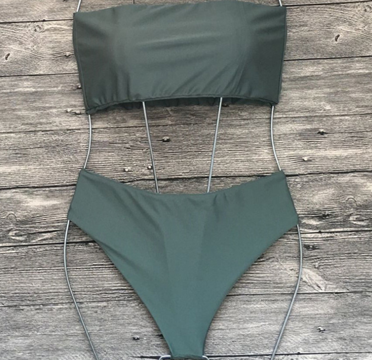 New Sexy Strapless High-Waisted Bikini Swimwear