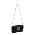 Vintage Rhinestone Satin Polyester Evening Clutch Bag