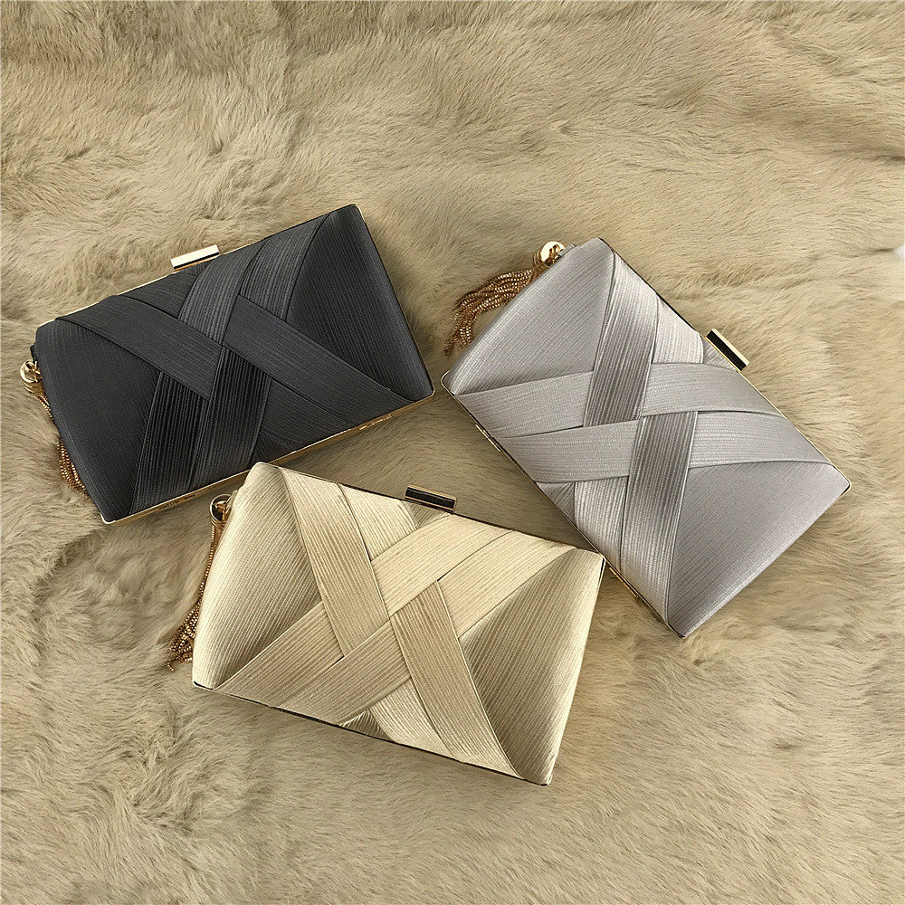 Luxury Designer Women's Tassel Clutch Evening Bag