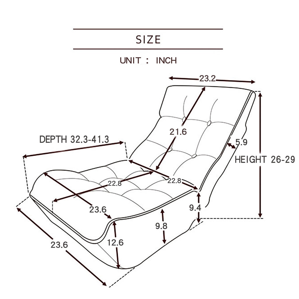 Single sofa reclining chair Japanese chair lazy sofa tatami balcony reclining chair leisure sofa adjustable chair,Navy
