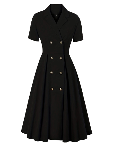 New Women's Solid Color Blazer Dress with Waist Design