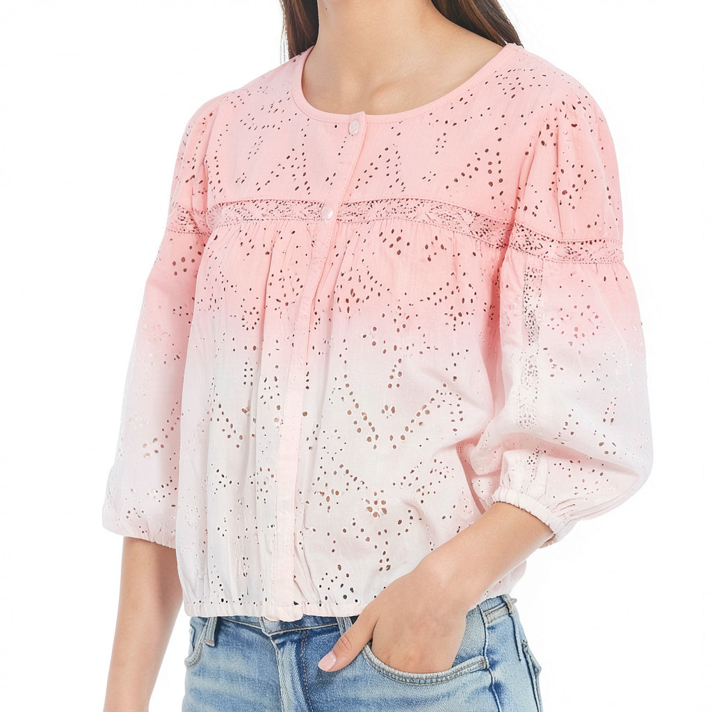 Sanctuary Sugar Eyelet Top, Size Medium