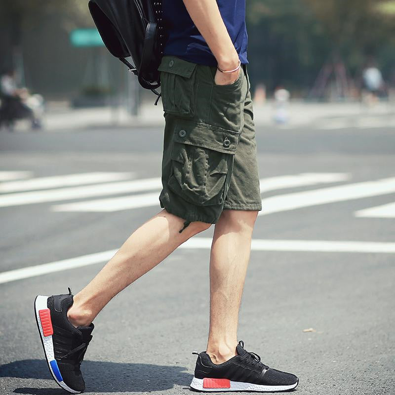 Men's Casual Five-Point Overalls Shorts Pants
