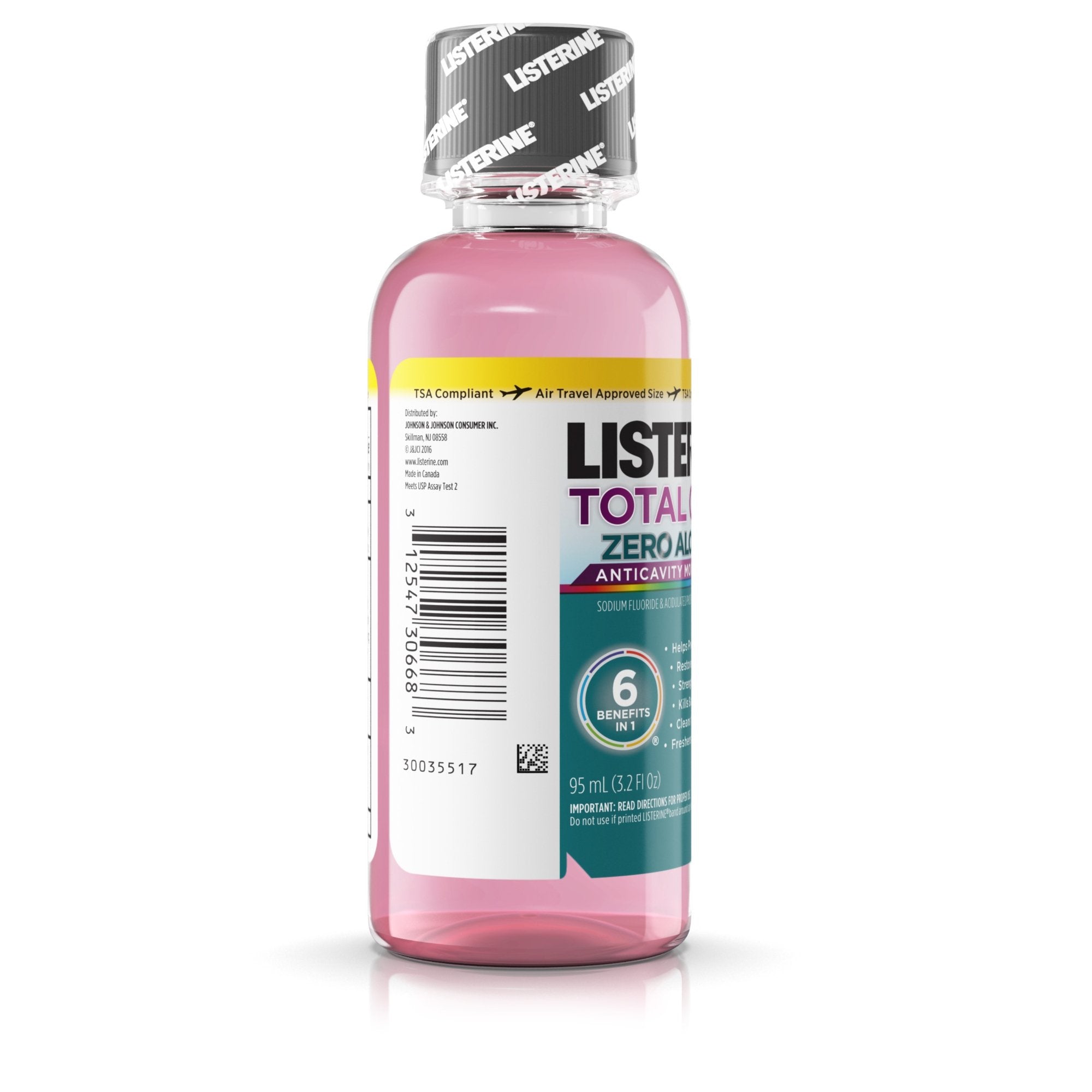 Listerine® Total Care Zero® Fresh Mint Mouthwash, 3.2 oz. Bottle 523066800