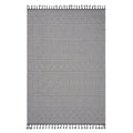 NAAR Guros Collection 8X10 White / Geometric Indoor / Outdoor Area Rug