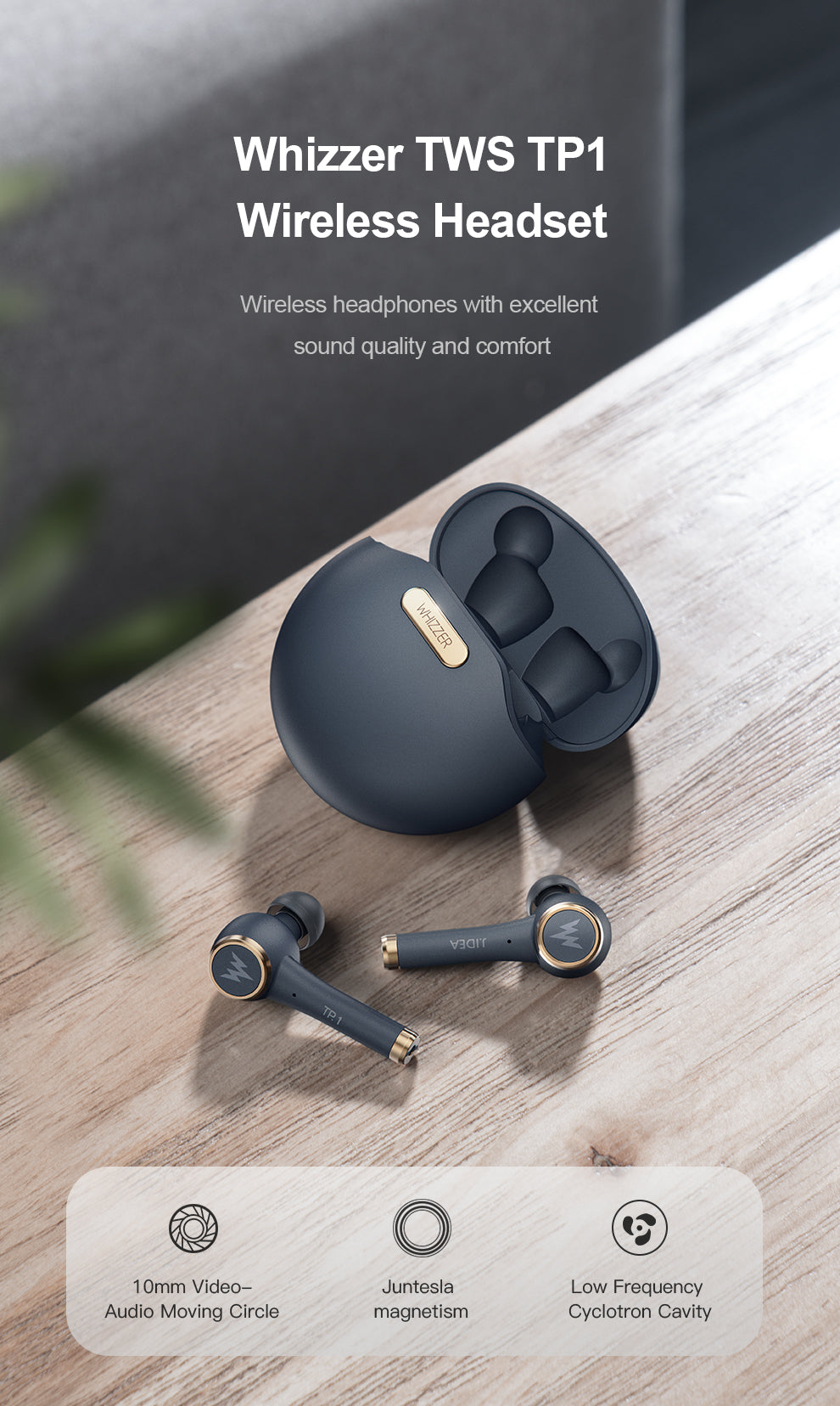 Weize TP1 Wireless TWS Bluetooth Earbuds with Long Battery