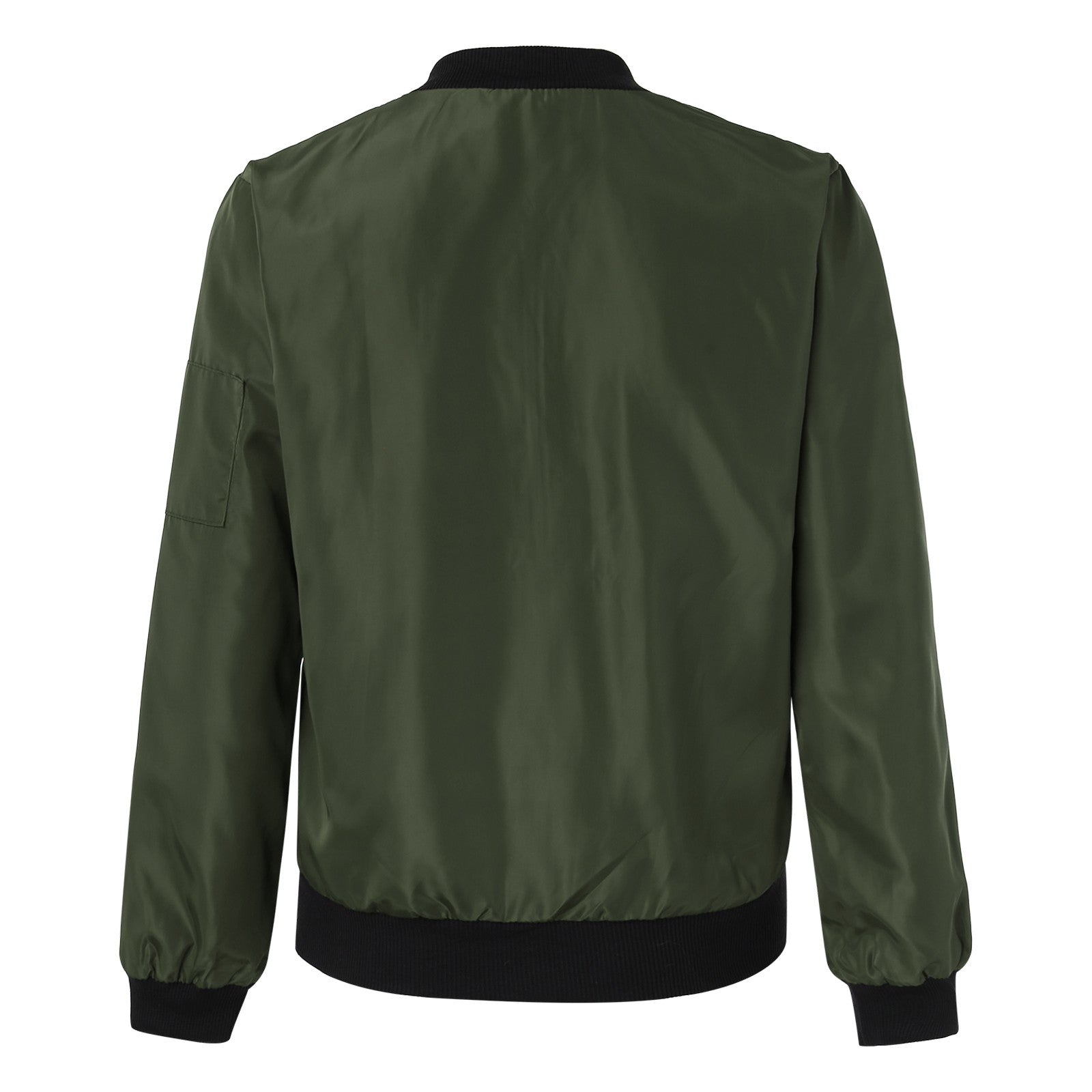 Fashionable Women's Solid Color Bomber Jacket for Casual Wear