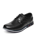 Men’s Dress Shoes Casual Oxford Derby Orthopedic Leather Shoes Comfortable Walking Shoes Business Office Loafers Work FlatsBlack8.5