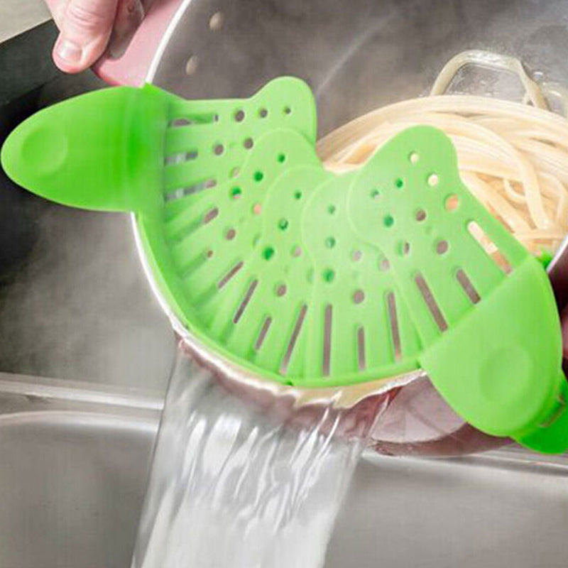 Collapsible Silicone Strainer for Pots and Noodles