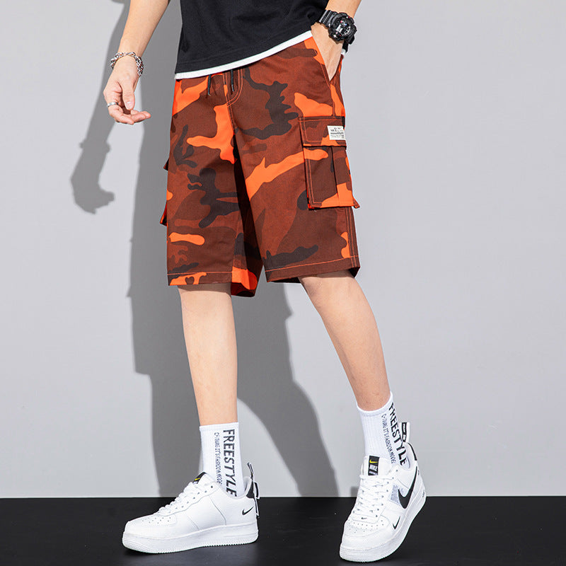 Trendy Men's Summer Loose Five-Point Overalls Shorts