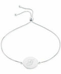 Giani Bernini Engraved Script Initial G Disc Bolo Bracelet in Sterling Silver