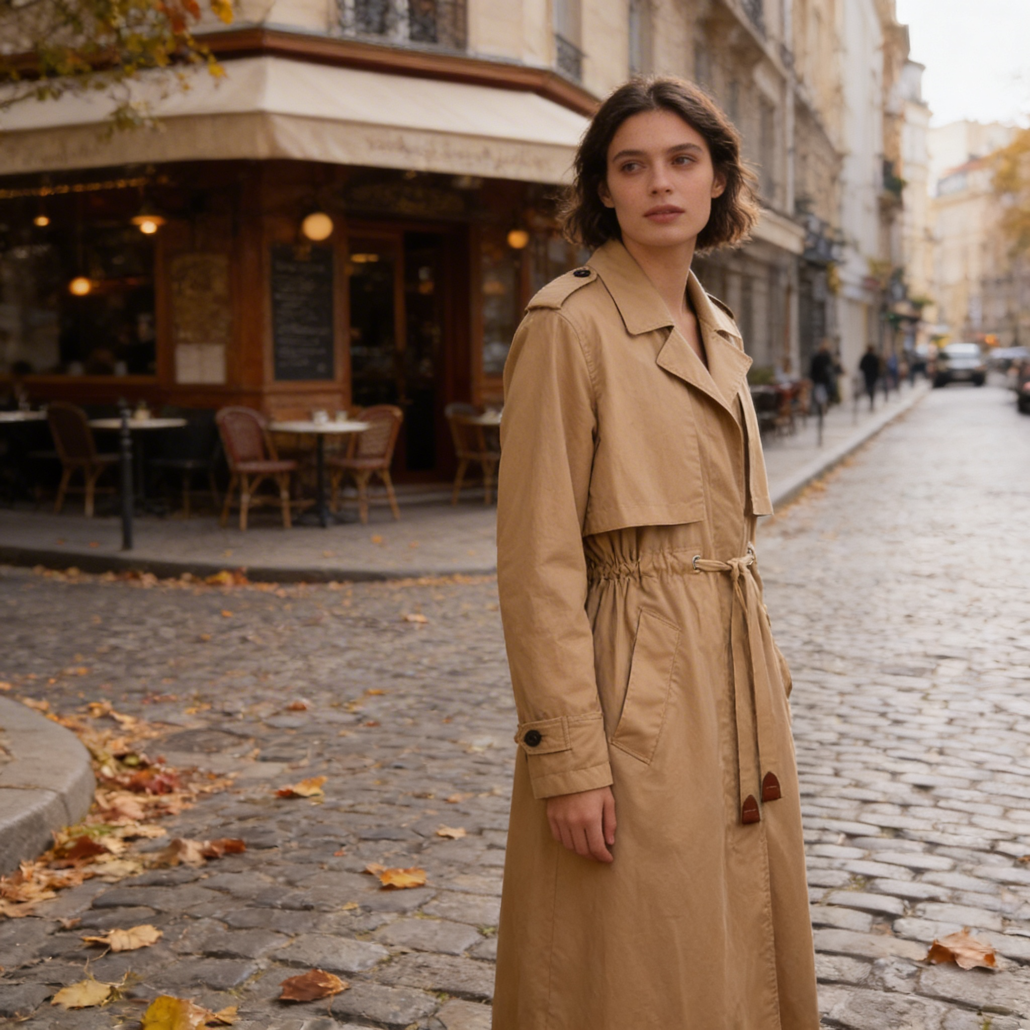 Coach Lightweight Overcoat With Signature Lining, Size Medium