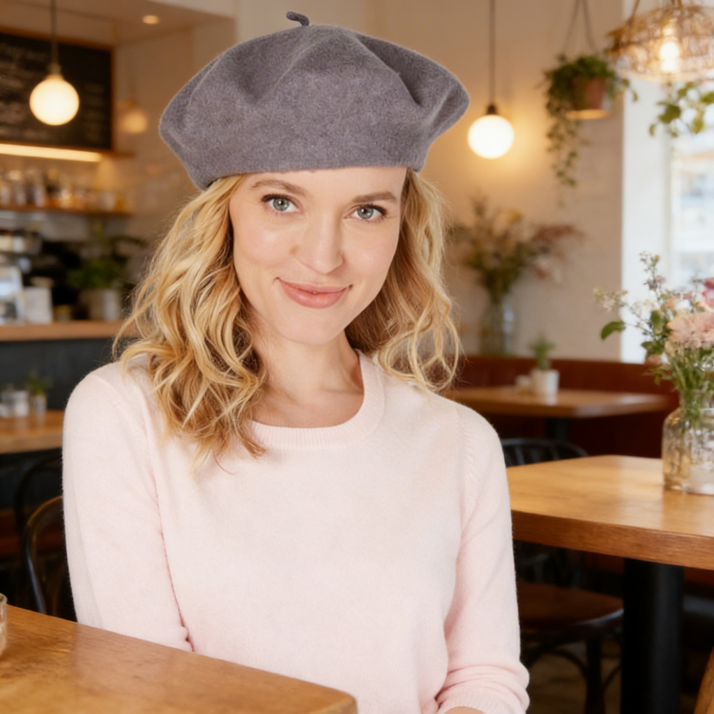 I.N.C. International Concepts Gray Wool Beret Hat