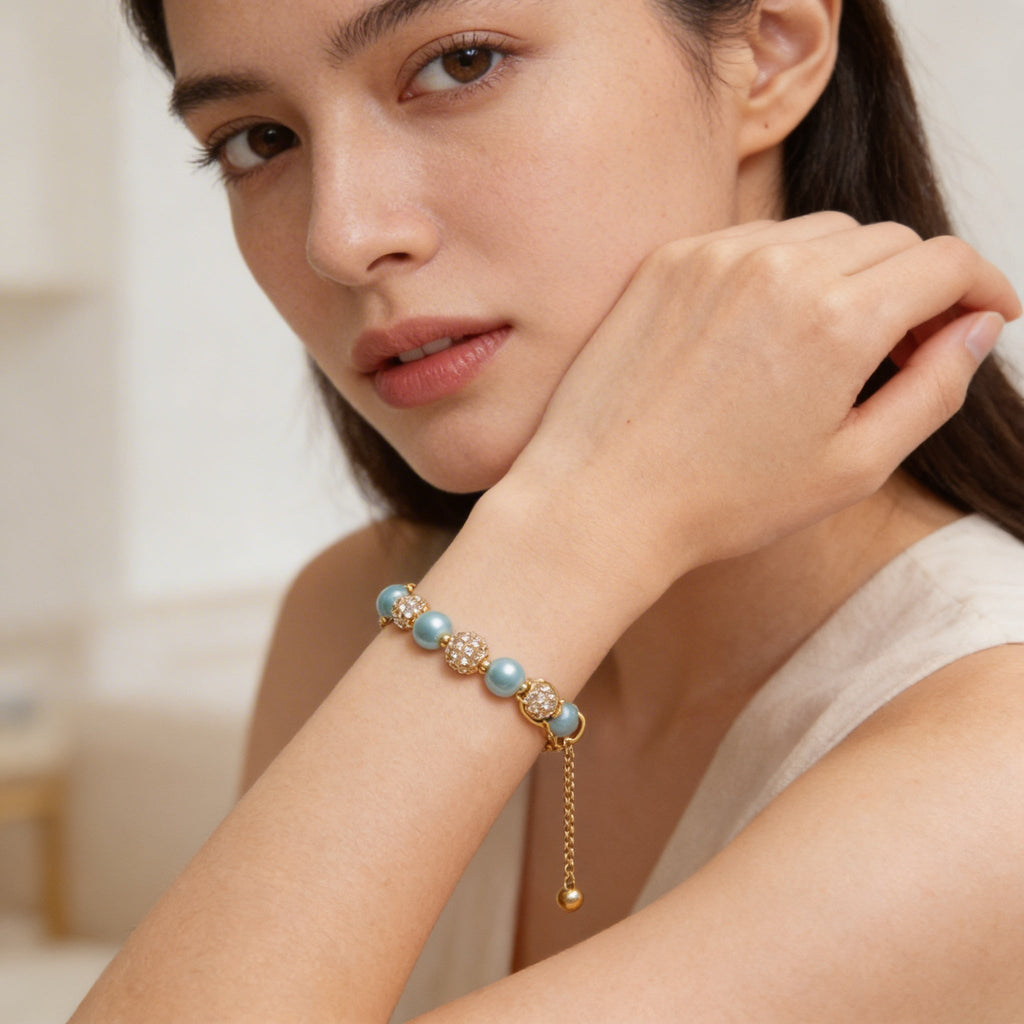 Charter Club Pave and Imitation Pearl Slider Bracelet