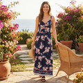 Trixxi Juniors Cameo Maxi Dress, Navy, Size XXS