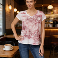 Style & Co. Womens Tie-Dyed Hamsa Graphic T-Shirt, Size Small