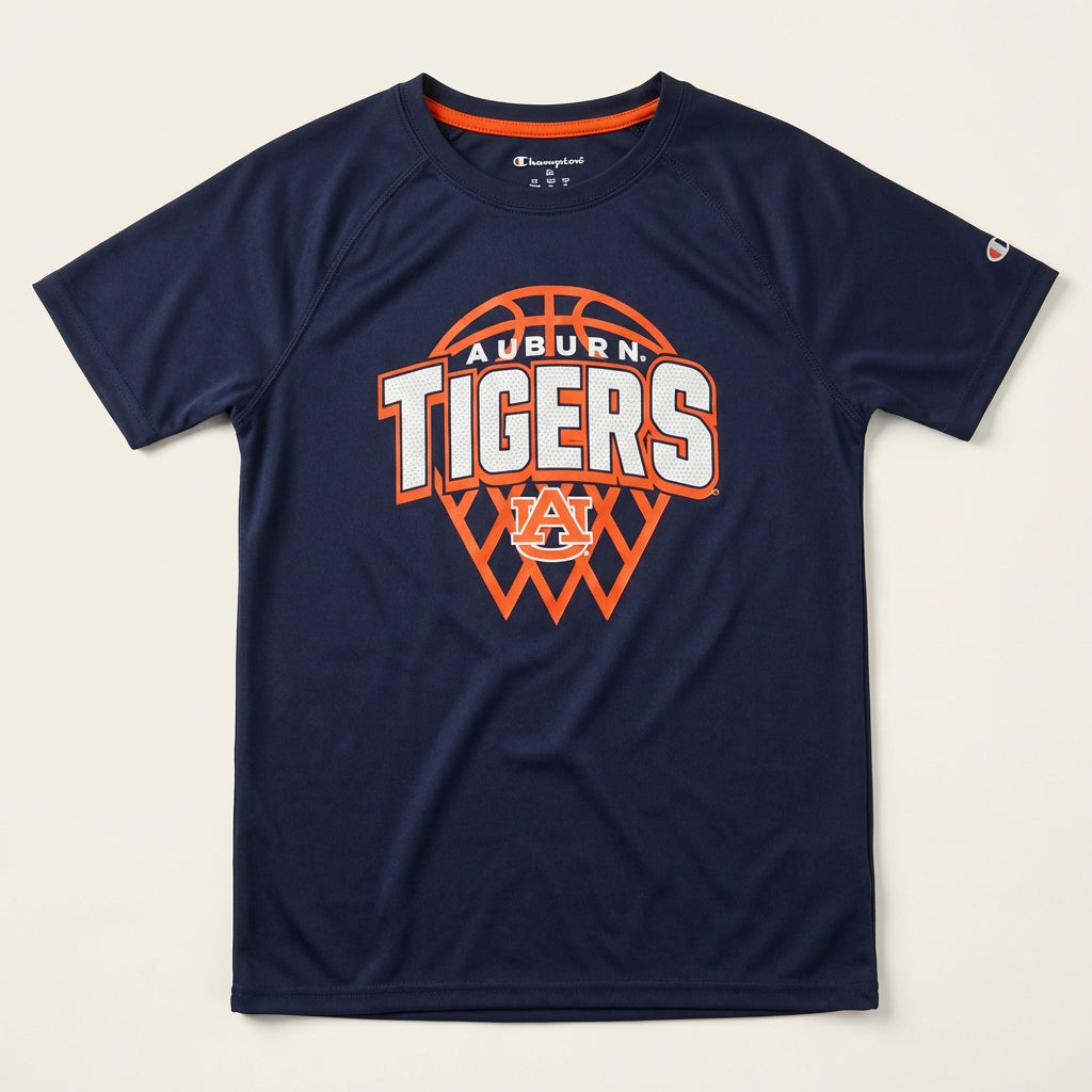 Champion NCAA Auburn Tigers Boys Short Sleeve Crew Neck Raglan T-Shirt, M 8/10