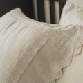 French Linen Cotton Embroidered Floral Pillowcases