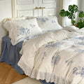 French White Lace Ruffle Bedding Set