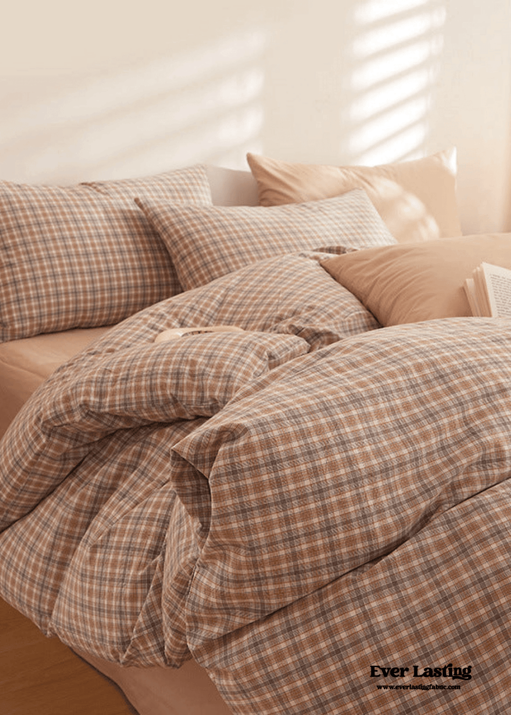 Fresh Plaid Washed Cotton Bedding Set