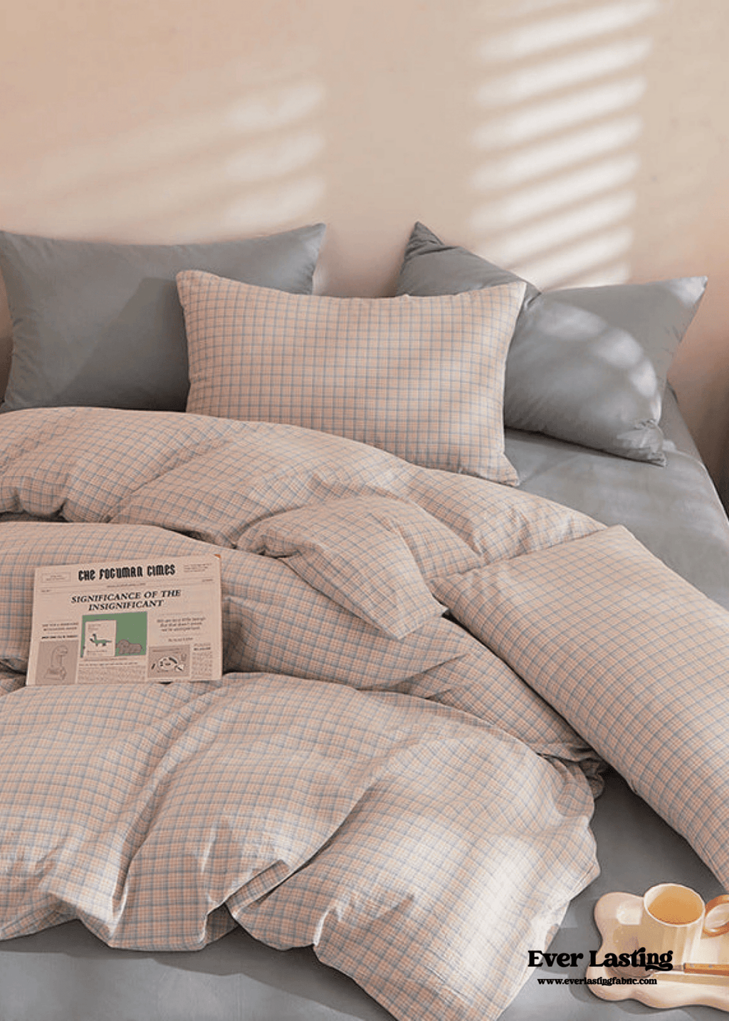 Fresh Plaid Washed Cotton Duvet Cover