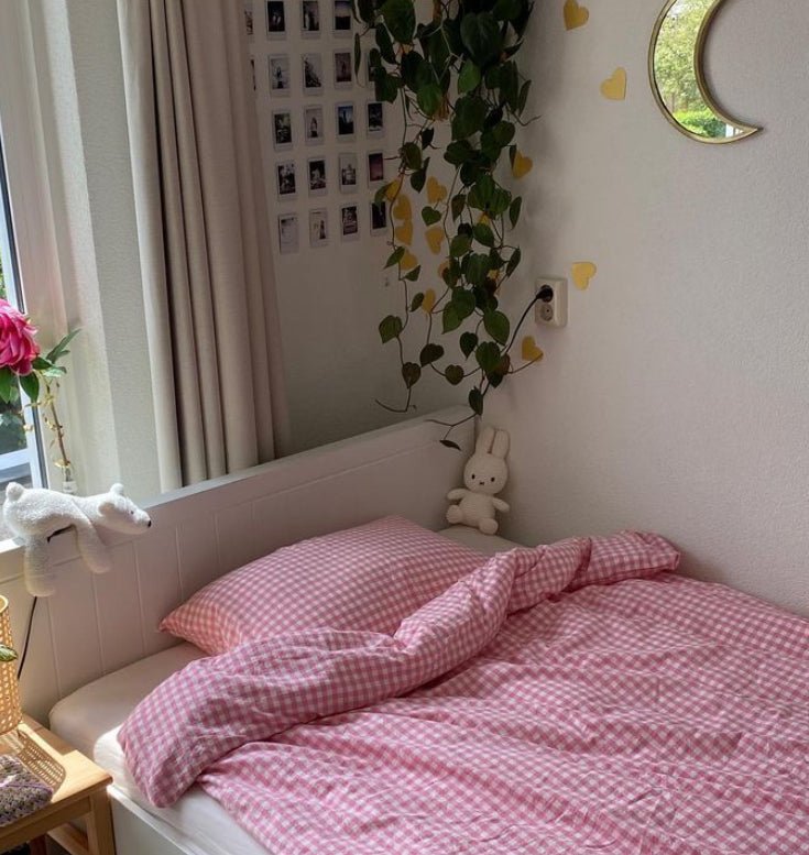 Gingham Bedding Set / Pink (Final Sale)