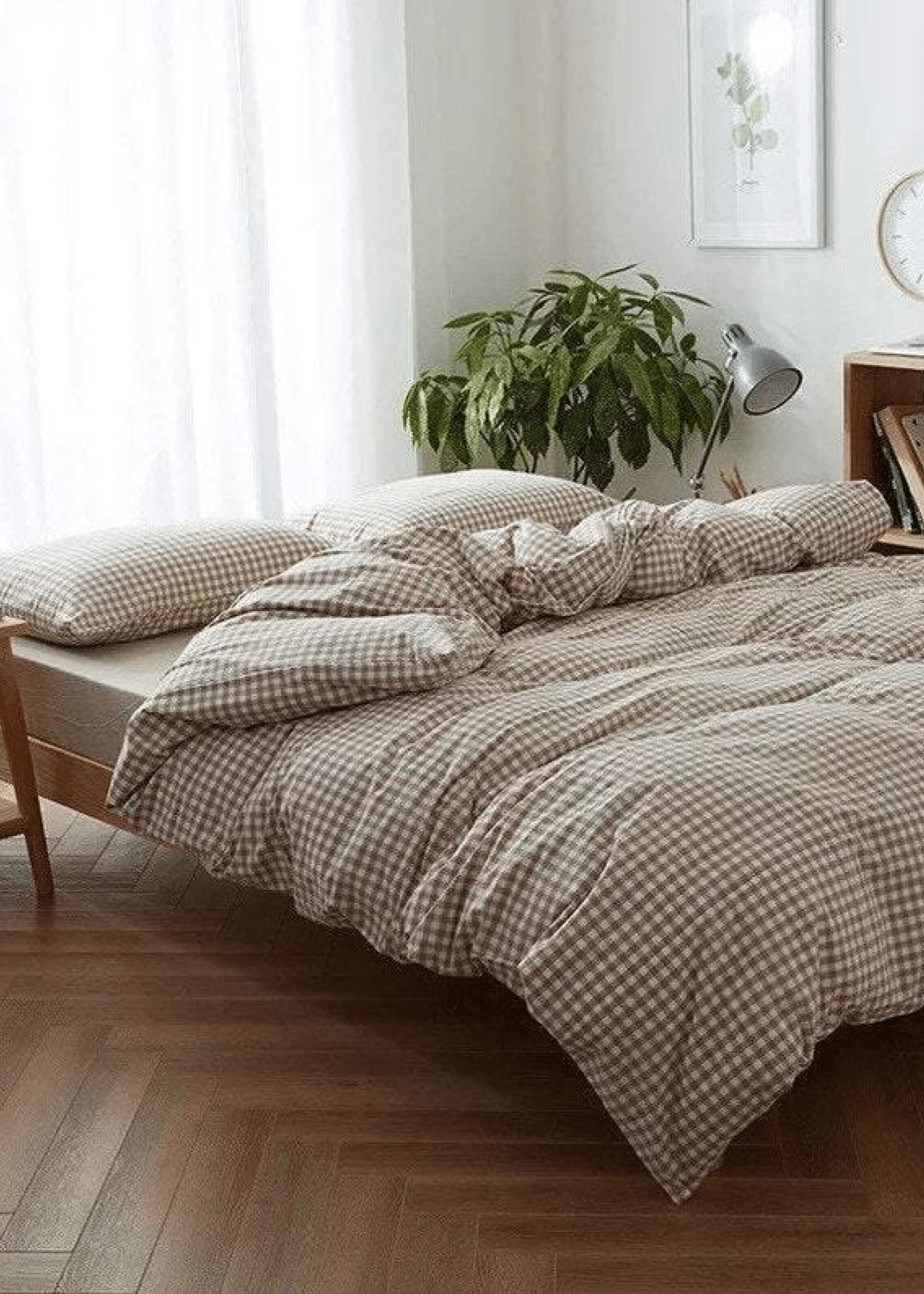 Gingham Bedding Set / Red
