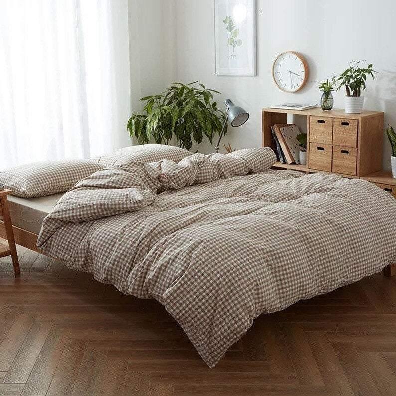 Gingham Bedding Set / Red