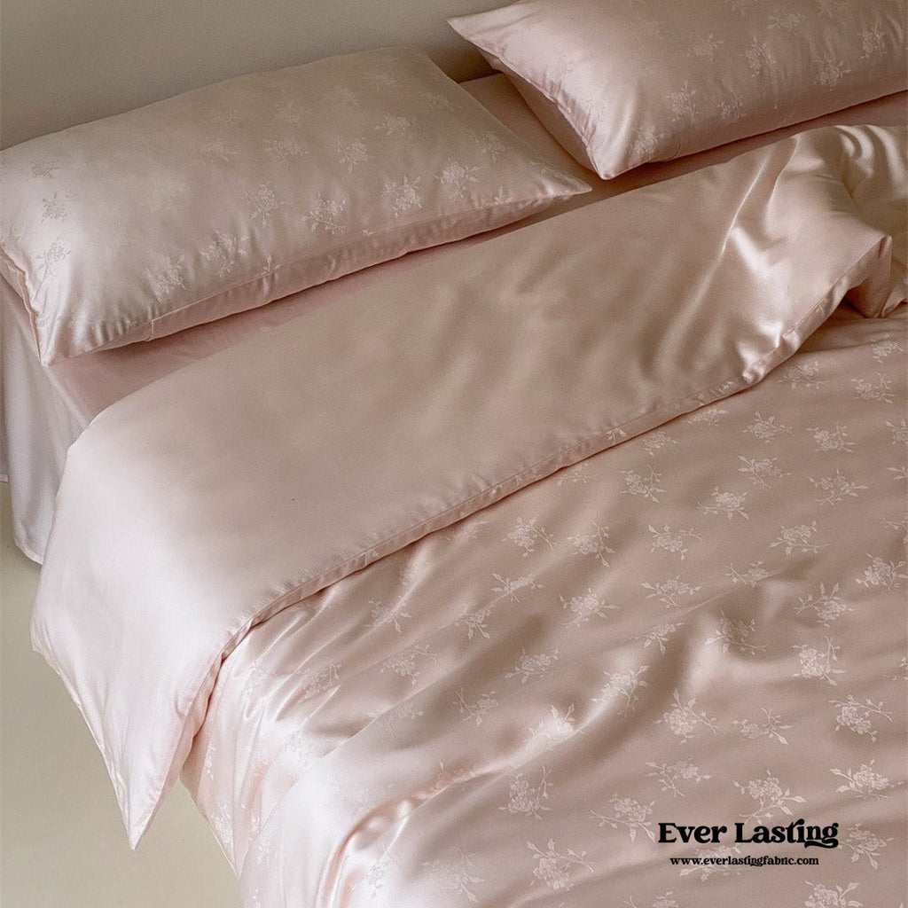 Grace Silky Floral Luxury Bedding Set / Cream