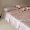 Grace Silky Floral Luxury Bedding Set / Pink