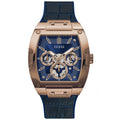 Guess Men's Blue Gold Tone Multi-function