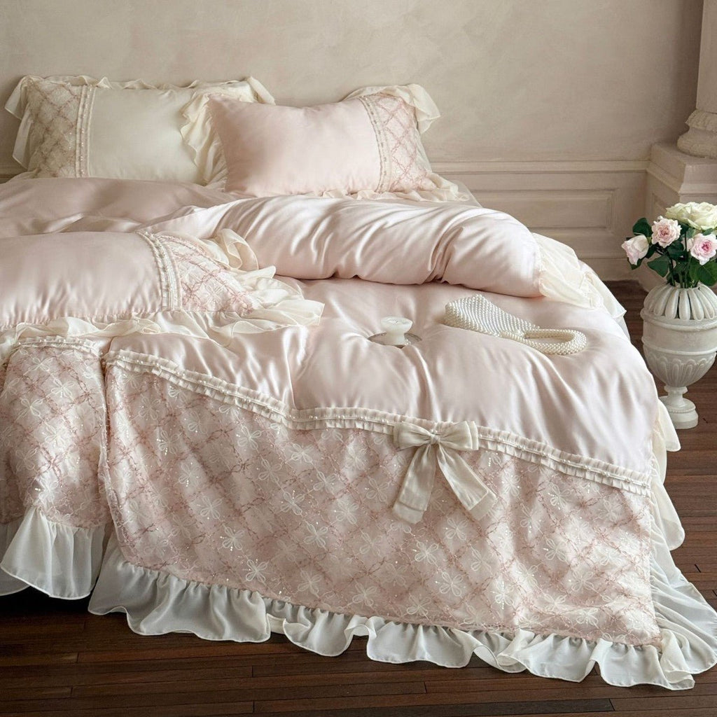 Haute Pearl TENCEL™ Bedding Set / White Romance