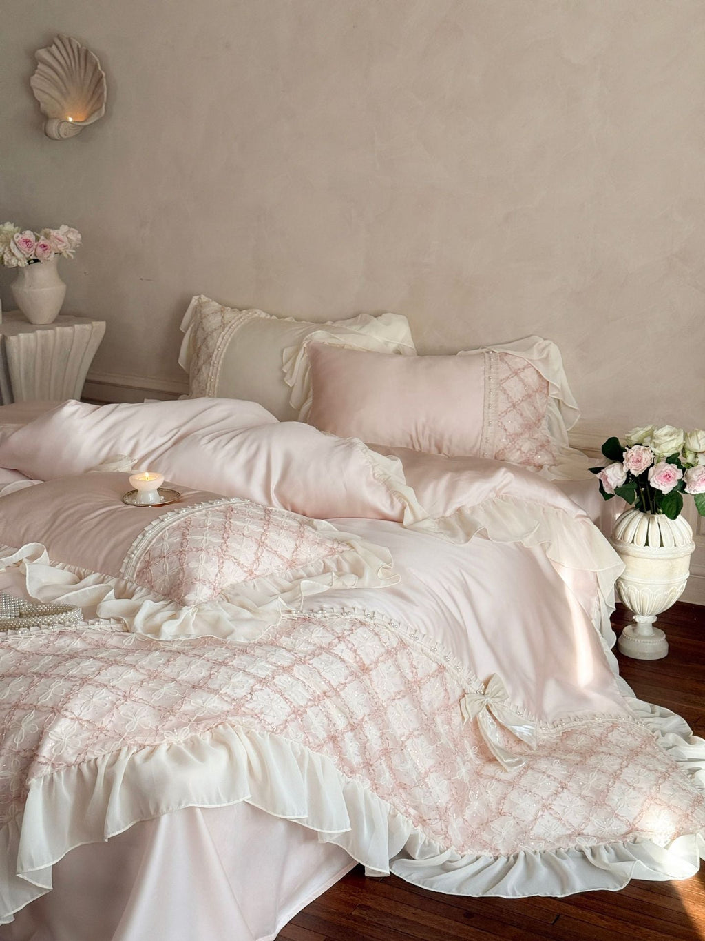 Haute Pearl TENCEL™ Bedding Set / White Romance