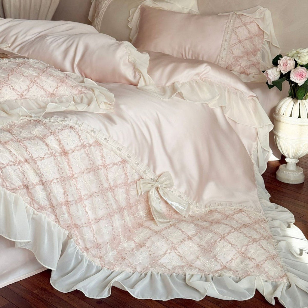 Haute Pearl TENCEL™ Bedding Set / White Romance